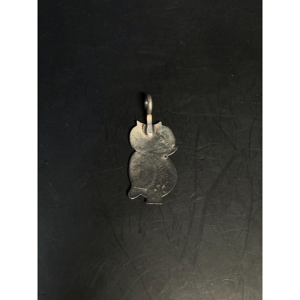 Native American Sterling Silver Owl Pendant - Picture 7 of 10